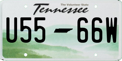 TN license plate U5566W