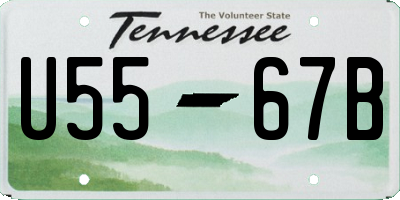 TN license plate U5567B