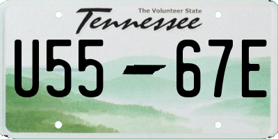 TN license plate U5567E