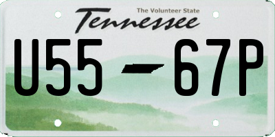 TN license plate U5567P