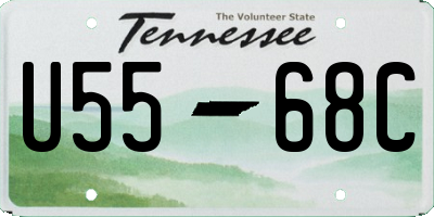 TN license plate U5568C