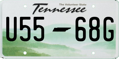 TN license plate U5568G