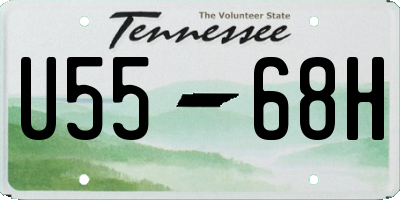 TN license plate U5568H