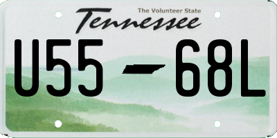 TN license plate U5568L