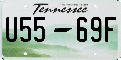 TN license plate U5569F