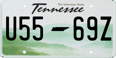TN license plate U5569Z