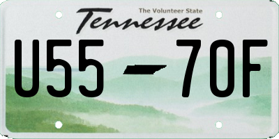 TN license plate U5570F
