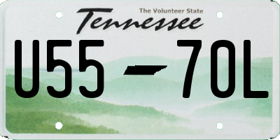 TN license plate U5570L