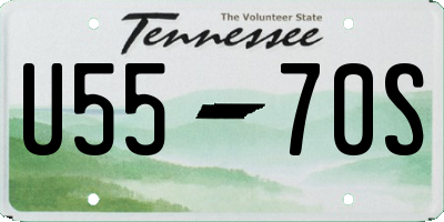TN license plate U5570S
