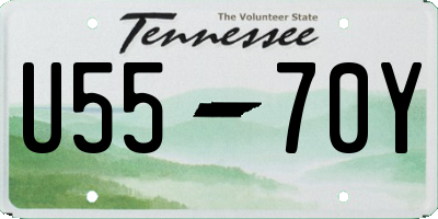 TN license plate U5570Y