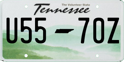 TN license plate U5570Z