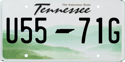 TN license plate U5571G