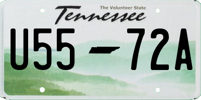 TN license plate U5572A