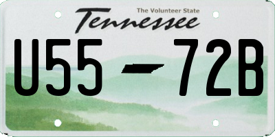TN license plate U5572B