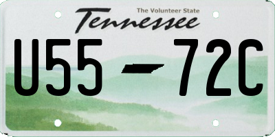 TN license plate U5572C