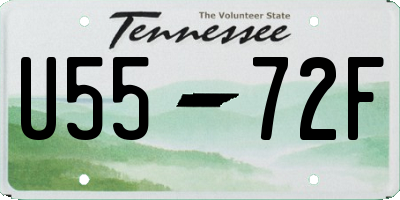 TN license plate U5572F