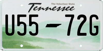 TN license plate U5572G