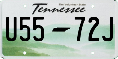 TN license plate U5572J
