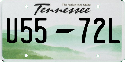 TN license plate U5572L