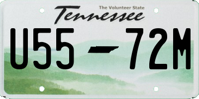 TN license plate U5572M