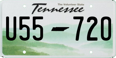 TN license plate U5572O