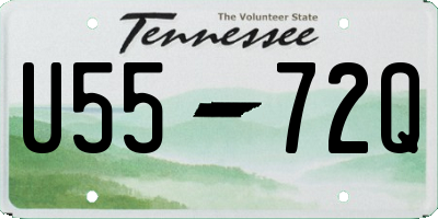 TN license plate U5572Q