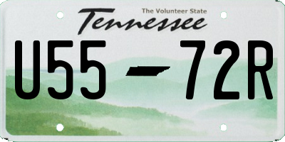 TN license plate U5572R