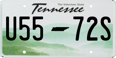 TN license plate U5572S