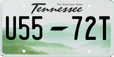 TN license plate U5572T