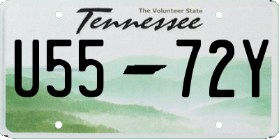TN license plate U5572Y