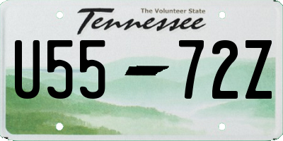 TN license plate U5572Z