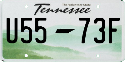 TN license plate U5573F