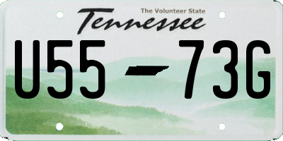 TN license plate U5573G