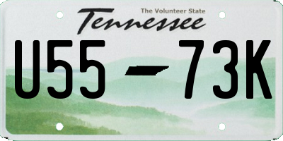 TN license plate U5573K