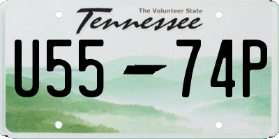 TN license plate U5574P