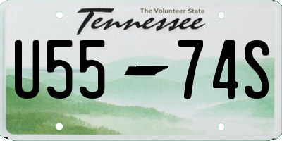 TN license plate U5574S