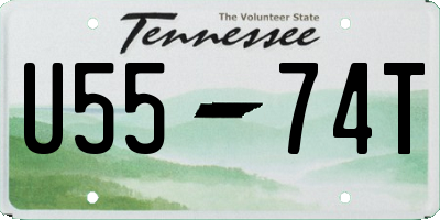 TN license plate U5574T