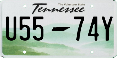 TN license plate U5574Y