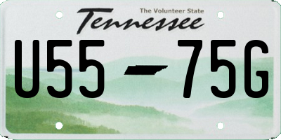 TN license plate U5575G