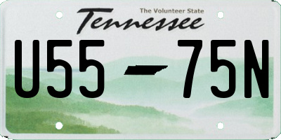 TN license plate U5575N