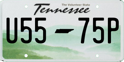 TN license plate U5575P