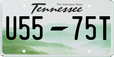 TN license plate U5575T