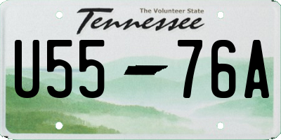 TN license plate U5576A