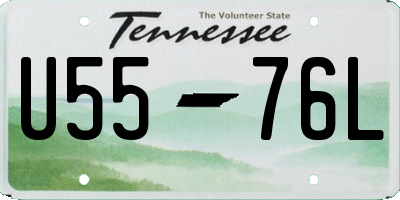 TN license plate U5576L