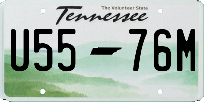 TN license plate U5576M
