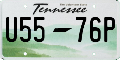 TN license plate U5576P