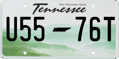 TN license plate U5576T
