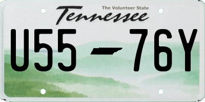 TN license plate U5576Y