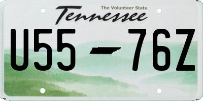 TN license plate U5576Z