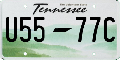 TN license plate U5577C
